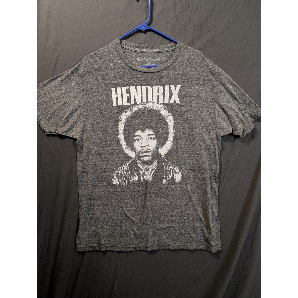 Mens Karl Ferris Collection Hendrix Graphic T Shirt Gray Size Medium
